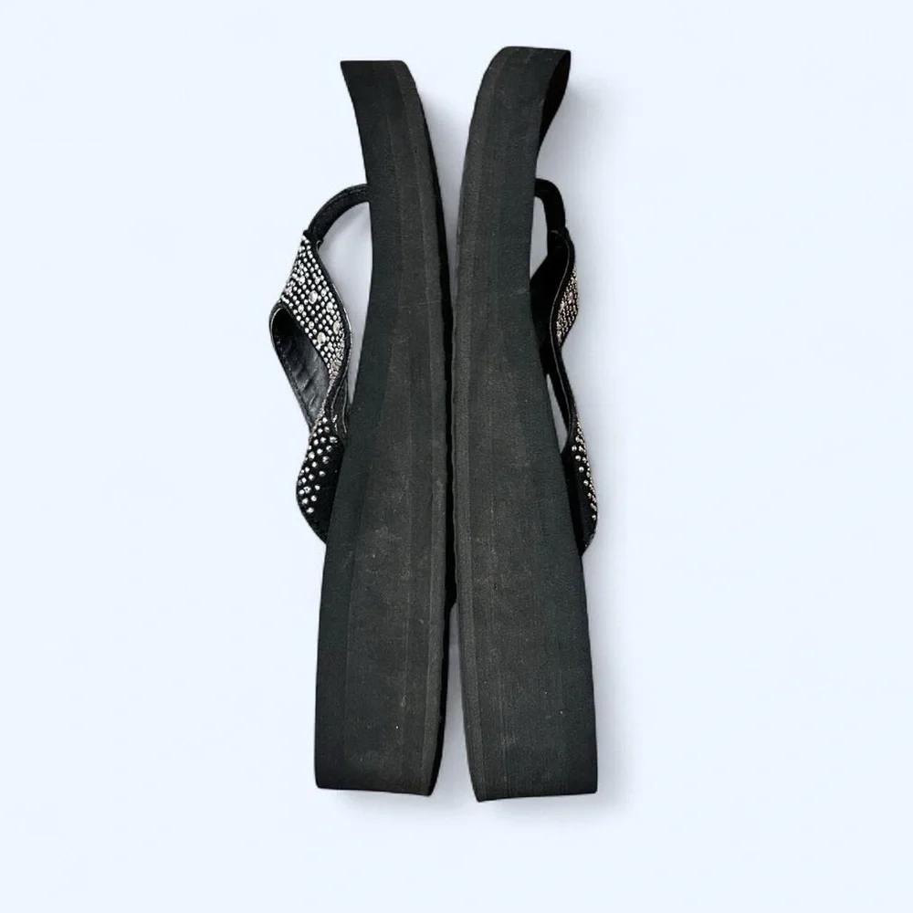Grunge Black Rhinestone Platform Sandals by Yellow Box! - Picture 6 of 8